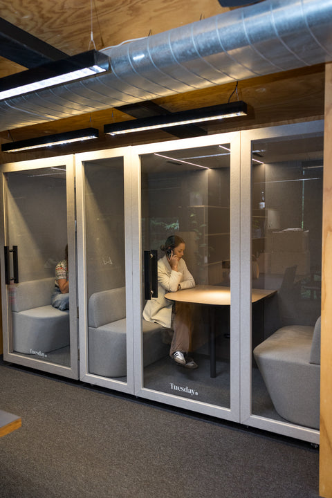 TUESDAY+ Acoustic Booth | Compact, Sustainable Focus Pod