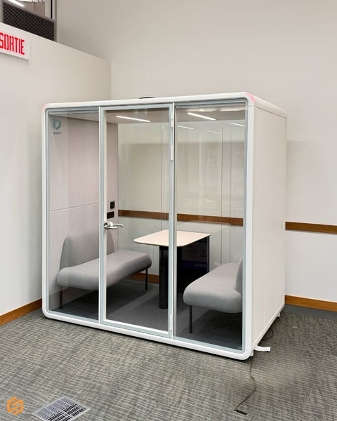 Bureau Quad+ Acoustic Booth | Compact, Accessible 4 Person Meeting Pod