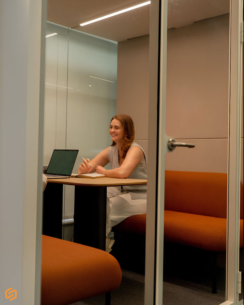 Bureau Quad+ Acoustic Booth | Compact, Accessible 4 Person Meeting Pod