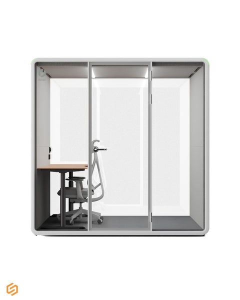 Bureau Quad+ Acoustic Booth | Compact, Accessible 4 Person Meeting Pod