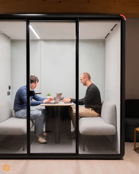 Bureau Quad+ Acoustic Booth | Compact, Accessible 4 Person Meeting Pod