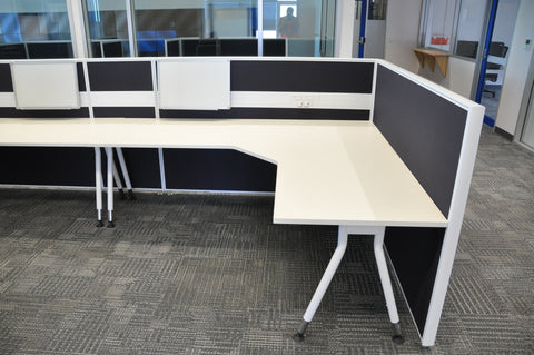 Modern office desk setup with Aero 55 Screen System