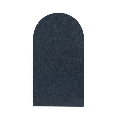 An arched pinboard in navy color
