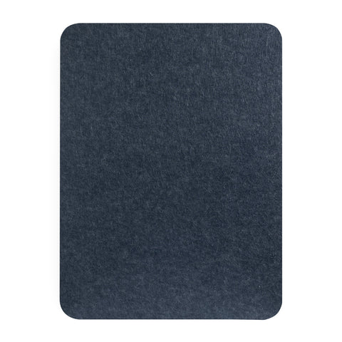 A large rectangular pinboard in navy color