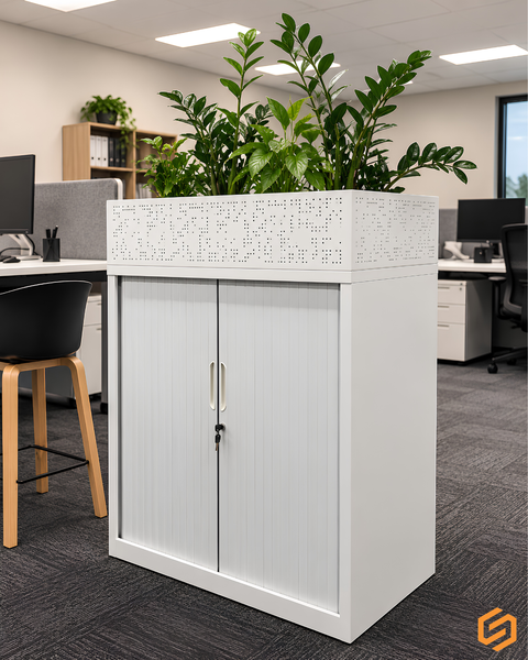 Tambour Door Cabinet | Retractable Door Storage