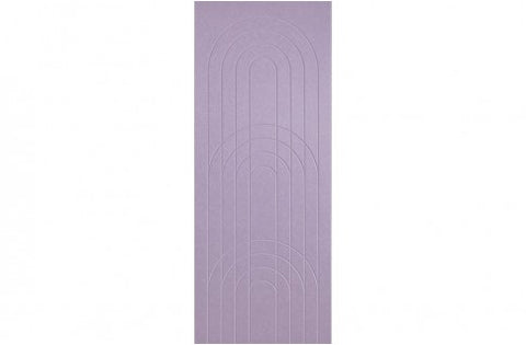A sample of ECHOPANEL Empire Wall Panels showing a detailed pattern with arches and vertical linework in orchid color.