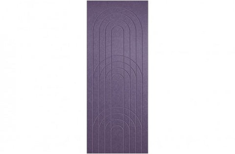 A sample of ECHOPANEL Empire Wall Panels showing a detailed pattern with arches and vertical linework in purple color.