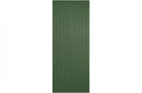 A sample of ECHOPANEL Empire Wall Panels showing a detailed pattern with arches and vertical linework in vineyard color.