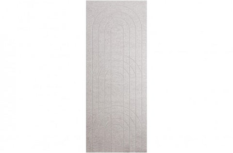 A sample of ECHOPANEL Empire Wall Panels showing a detailed pattern with arches and vertical linework in mushroom color.
