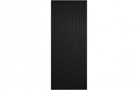 A sample of ECHOPANEL Empire Wall Panels showing a detailed pattern with arches and vertical linework in onyx color.