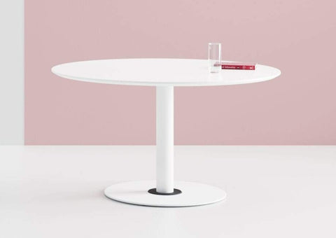 Disc Base Juno table in white