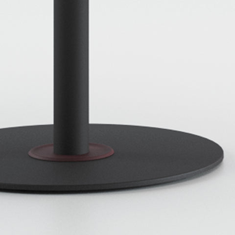Close up of Disc Base Juno table base in black