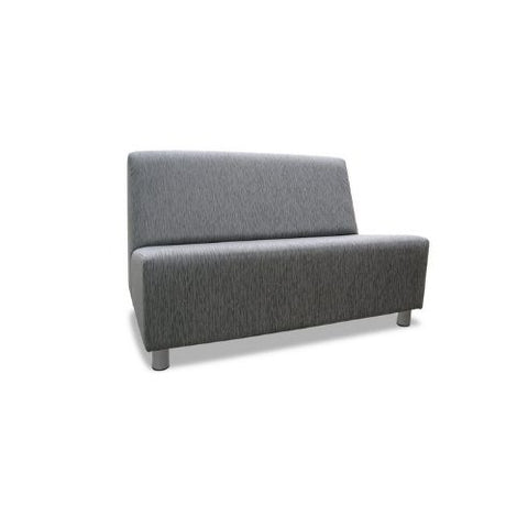 Laygo 2 & 3 Seater Block modular sofa unit with an angled seat and backrest, featuring chrome feet