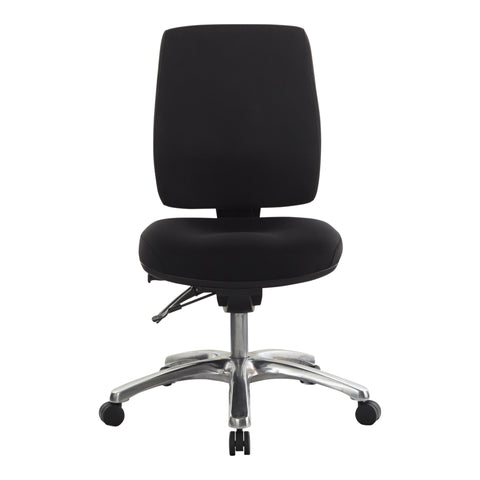 Buro black high-back office chair with a gas lift, height-adjustable back and seat