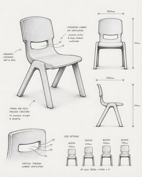 Buzz Student Chair – Ergonomic Classroom Seating