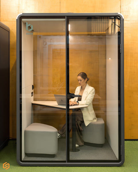 Bureau One+ Acoustic Booths | Focus and Meet Configurations