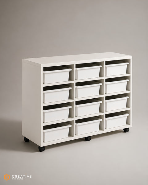 Tote Tray Unit 12 Trays | Mobile Classroom Storage
