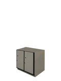 Compact 2-door hybrid education locker with steel frame and anti-scratch laminate finish, ideal for secure school storage in classrooms and staff areas.