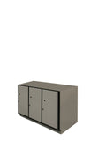 Wide 3-door hybrid education locker designed for school environments, featuring flush-mounted doors and durable powder-coated steel frame.