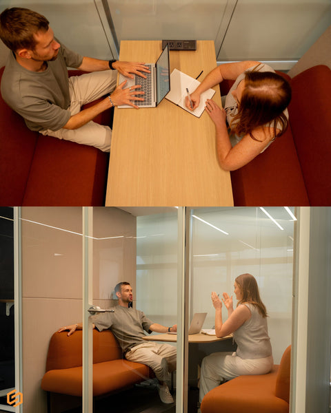 Bureau Quad+ Acoustic Booth | Compact, Accessible 4 Person Meeting Pod