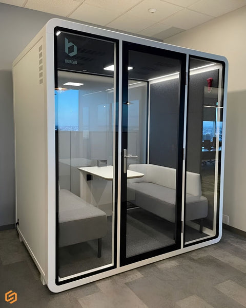 Bureau Quad+ Acoustic Booth | Compact, Accessible 4 Person Meeting Pod