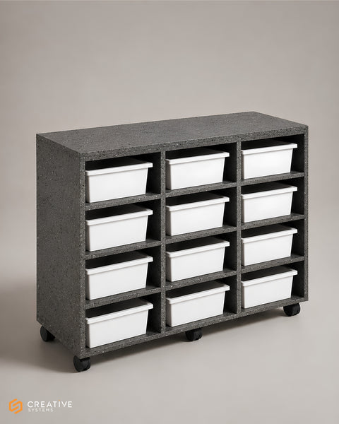 Tote Tray Unit 12 Trays | Mobile Classroom Storage