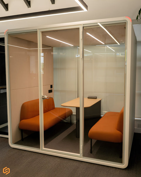 Bureau Quad+ Acoustic Booth | Compact, Accessible 4 Person Meeting Pod
