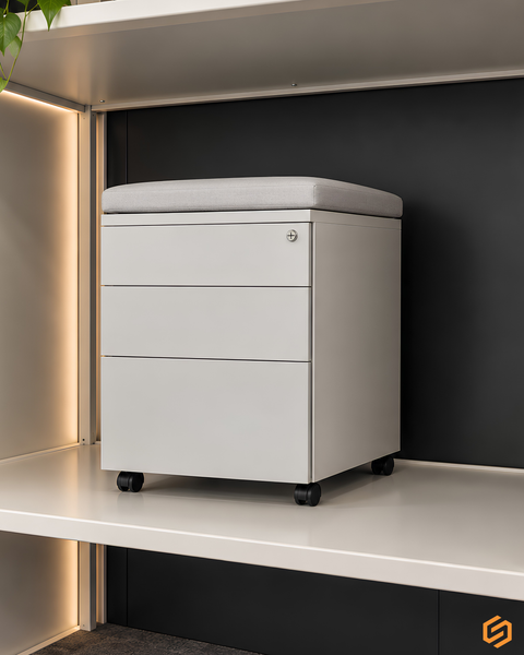 Trimline Mobile Pedestal | Compact Under Desk Storage