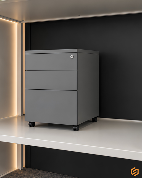 Trimline Mobile Pedestal | Compact Under Desk Storage