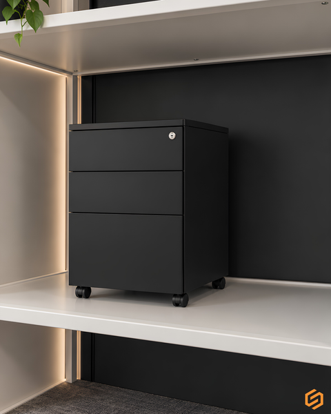 Trimline Mobile Pedestal | Compact Under Desk Storage