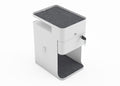 White Anti Gravity Caddy with lockable drawer, coat hook, ideal for modern workstations