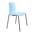 Acti Visitor Chair in blue poly shell with 4-leg black powdercoat frame, featuring active flex design for versatile seating