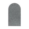 An arched pinboard in grey color