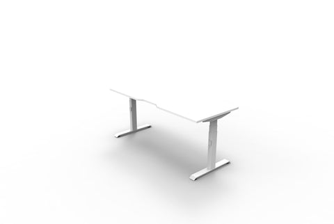 Boost height adjustable desk in white 