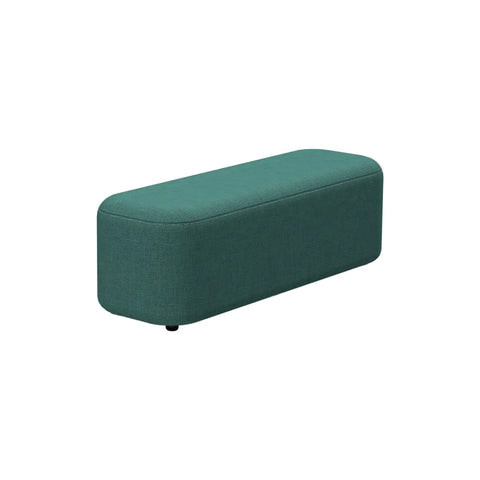 Bunya 1350 ottoman with curved waterfall edges, custom fabric, and antimicrobial foam,ideal for schools and offices.