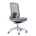 Buro Elan office chair in light grey, breathable mesh back, depth adjustable seat 