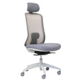 Buro Elan office chair in light grey, breathable mesh back, depth adjustable seat and headrest