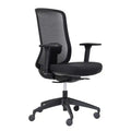Buro Elan office chair in black, breathable mesh back, depth adjustable seat and armrest