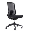 Buro Elan office chair in black, breathable mesh back, depth adjustable seat 
