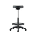 Buro Polo drafting stool with 360 seat tilt, height adjustable gas lift, foot ring, and active sitting design for workplaces