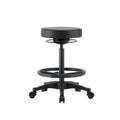 Buro Polo drafting stool with 360 seat tilt, height adjustable gas lift, foot ring, and active sitting design for workplaces