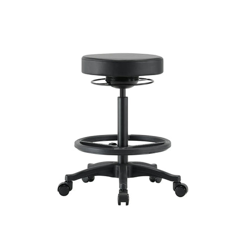 Buro Polo drafting stool with 360 seat tilt, height adjustable gas lift, foot ring, and active sitting design for workplaces