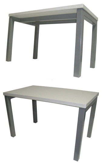 Custom Modular Frame System with various leg profiles, finishes, and top sizes.