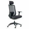 Buro Elan office chair in black, breathable mesh back, depth adjustable seat, armrests and headrest