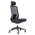 Buro Elan office chair in black, breathable mesh back, depth adjustable seat and headrest