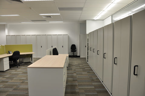 Ezi-Slide Aisle Saver Compactus Storage Systems