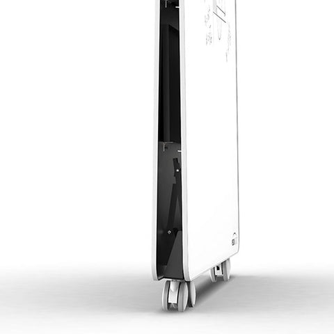 Side angle of Jart mobile whiteboard showcasing slim, minimalist design