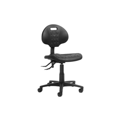 Lab300 chair with acid-resistant PU foam seat and back, four ergonomic adjustments designed for laboratories, healthcare and university use