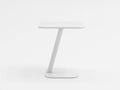 Marco Polo adjustable laptop table in white with angled pole and steel panel base