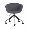 Pixel Tub Chair in Charcoal or Olive fabric with ribbed stitching, 5-star base, and gas lift for adjustable comfort.